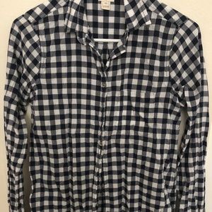 J. Crew Checkered Blouse